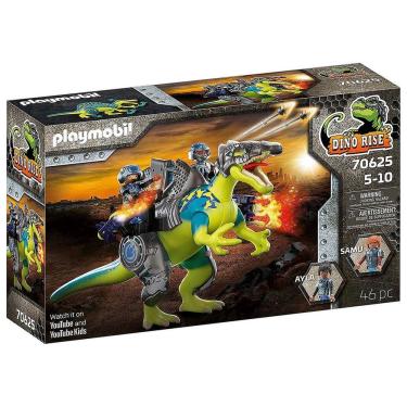 Imagem de Playmobil - Espinossauro Duplo Poder Defesa - Dino Rise - 70625