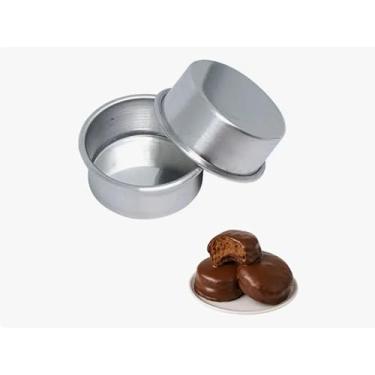 Imagem de Kit 12 Forma Pão De Mel Cordão Fundo Fixo Bolinho Redonda