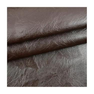 Imagem de 1 Pc Artificial Leather Fabric 50x138CM - Waterproof PU Material for Handmade Sofa Covers, Car Seat Repair, Craft Projects(3-DarkBrown)