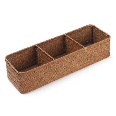 Imagem de Cesta de armazenamento de ervas marinhas DECRAFTS de 3 seções com comp