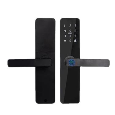 Imagem de BLWOTMOR Fechadura Eletrônica com Controle Por Aplicativo de Fechadura Inteligente, Cartão IC/senha/chave/teclado Touchscreen para Escritórios, Residências, Do