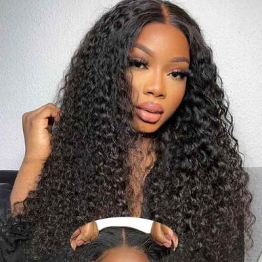 Imagem de Perucas Srakuw Wear and Go sem cola Water Wave Human Hair 71 cm