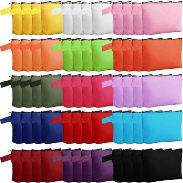 Imagem de Bolsas de maquiagem de lona Reginary, bolsa de cosméticos de viagem de