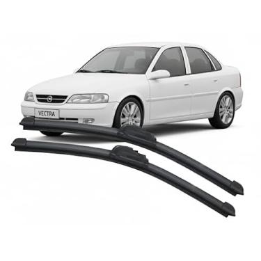 Imagem de PAR DE PALHETA LIMPADOR DE PARA-BRISA DIANTEIRA EM SILICONE PARA CHEVROLET VECTRA 1996 ATÉ 2005 - MARCA TIGER AUTO