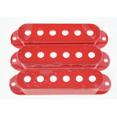 Imagem de Dopro Captador de guitarra ST Strat vermelho de 52 mm cobre 3 bobinas simples para FD Stratocaster