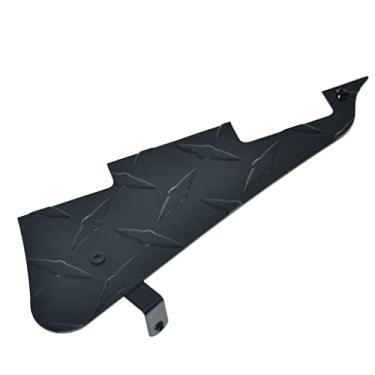 Imagem de Dopro Placa Diamond Plate LP para guitarra elétrica Pickguard de metal alumínio com suporte de aço preto e parafusos de montagem para EUA Les Paul Black