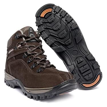 Imagem de Bota Coturno Adventure Couro Feminino e Masculino (40, Marrom)