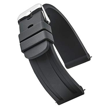 Imagem de Pulseira de relógio esportiva de silicone Alpine – Preta, Branca, Laranja, Azul e Vermelha nos tamanhos 18 mm, 20 mm, 22 mm, 24 mm e 26 mm 26MM Preto