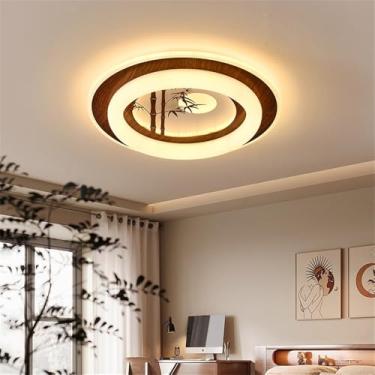 Imagem de Nórdico Moderno Quarto Lâmpada De Teto LED Moda Simplicidade Arte Sala De Estar Estudo De Restaurante Quarto Infantil Corredor Varanda Luz (3852A D50CM)