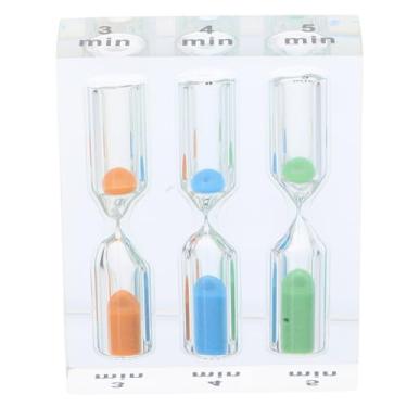 Imagem de MAGICLULU Relógio de Areia Decorativo 3 em 1 Colorido Acrílico 3/4/5 Minutos Ampulheta Decorativa para Uso Doméstico e Cozinha