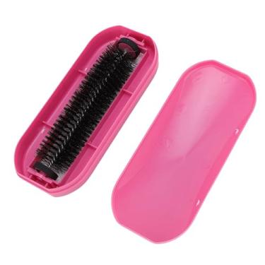 Imagem de YUYTE Vassoura de migalhas portátil, limpador de carpete reutilizável, escova de remoção de pelos para pêlos de animais de estimação, poeira em roupas de cama, móveis com design lavável (rosa)