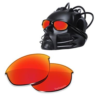 Imagem de ToughAsNails Lentes polarizadas de substituição para óculos de sol Oakley Half Jacket – Mais opções, Poli laranja fogo - Ar polarizado, Tamanho �nico