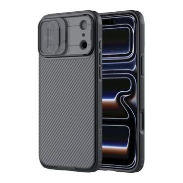 Imagem de Nillkin Capa para iPhone 17 Pro com capa deslizante para câmera, ajuste fino, proteção à prova de choque, proteção de privacidade, capa para celular iPhone 17 Pro, protetor de lente de câmera de 6,3