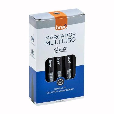 Imagem de Pincel para retroprojetor 2mm Preto CA5001 com 12 unidades - BRW