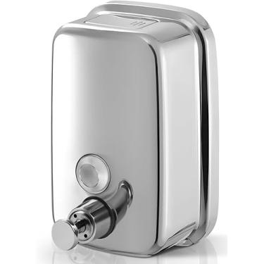 Imagem de Dispensador Saboneteira Líquida Visium Inox, Dispenser Sabonete Liquido Parede, Aplicável de Parede para Banheiro, Cozinha, Escritório, Hospital, Restaurante (Volume: 1000ML)