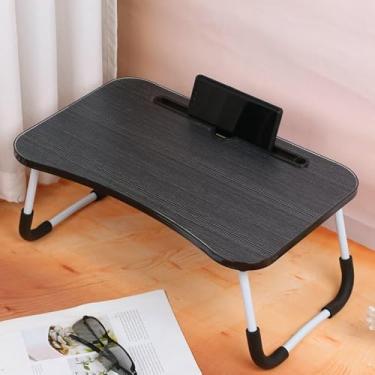 Imagem de Mesa Notebook Portátil Cama Sofá Estudo Com Porta Copo e Celular (Preto)