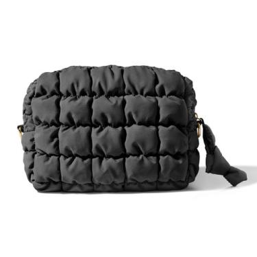 Imagem de Bolsa de maquiagem Yarnic Quilted Cosmetic Bag Organizer Black