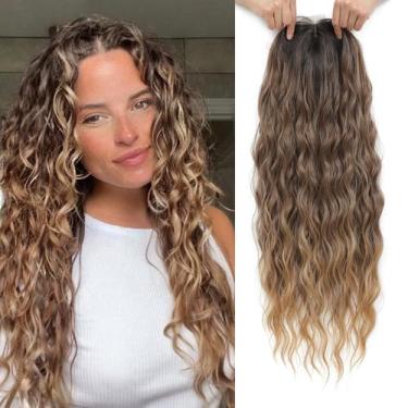 Imagem de Topper de cabelo Molefi Long Wavy Curly Synthetic Wiglets 66cm