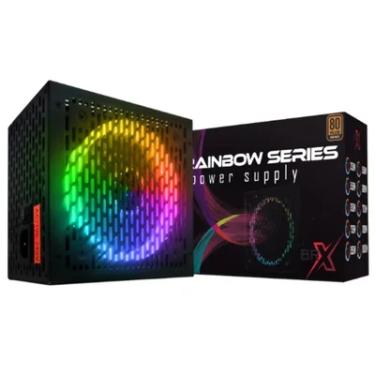 Imagem de Fonte BRX 750W Rainbow RGB, ATX, 80 Plus Bronze, PFC Ativo