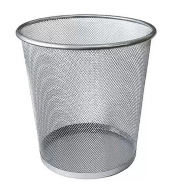 Imagem de Lixeira, Cesto, Escritório, Redonda, Metal Aramado, 12,5 L,