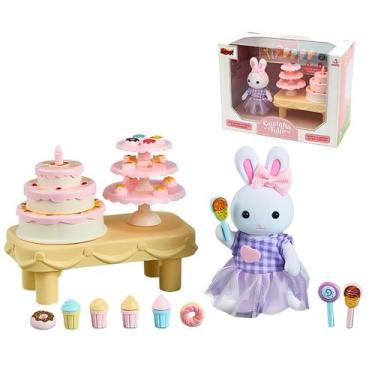 Imagem de Casinha Feliz Brinquedo Infantil Tipo Sylvanian Family Delicado Com Co