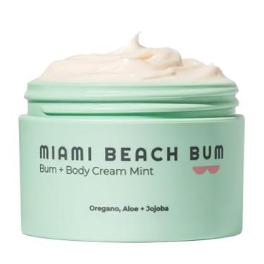 Imagem de Miami Beach Bum, Bum + creme de manteiga corporal, hidratante diário com óleo de orégano para acne corporal, queratose pilar, queimadura de lâmina, pelos encravados, loção pós-sol com aloe, jojoba e