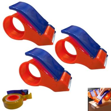 Imagem de aplicador suporte para fita adesiva manual larga profissional filme stretch gomada passador Suporte Aplicador Fita Adesiva Larga Manual Grande (3)