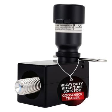 Imagem de AMPLOCK - Trava de tubo de engate de pescoço de ganso resistente U-LBG, trava de engate de reboque pescoço de ganso, travas de engate de reboque antifurto patenteadas e proteção de reboque de viagem