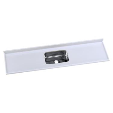 Imagem de Pia de Cozinha Mármore Sintético 199x55cm com Cuba Aço Inox Multimóveis Cr20477 Gelo