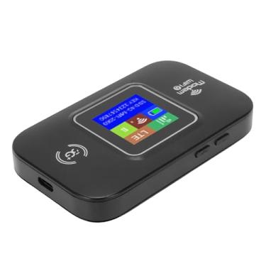 Imagem de Luocute Hotspot WiFi Móvel, Dispositivo de Hotspot WiFi Desbloqueado 4G LTE, Roteador Portátil Com Slot para Cartão SIM Duplo de 300 Mbps Plug and Play Roteador de Viagem Com Tela LED (Preto)