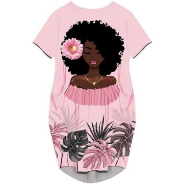 Imagem de Vestido casual AZPSRT Afro American Afro Melanin Queen