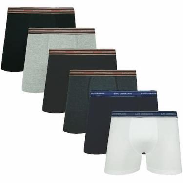 Imagem de Kit 4 - Cuecas Boxer Masculina Algodão com Elastano Lupo Adulta Confor