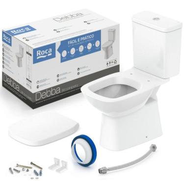 Imagem de Kit Bacia Cx Acoplada ,kit Inst Assento Termofixo Debba Roca