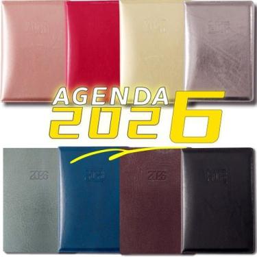 Imagem de Agenda 2026 Capa Em Pu Diária Executiva Couro Planner 192/168 FLS Anot