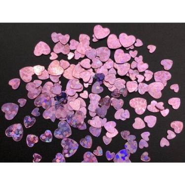 Imagem de Glitters Lantejoulas Coração Brilhantes pacote 2g - Happie Itens, Viol