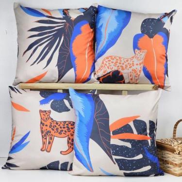 Imagem de Kit 4 Capas de Almofadas Decorativa Tropical Xamã - OK Darling