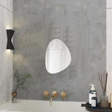 Imagem de Espelho decorativo orgânico 40cmx30cm moderno luxo sala quarto banheir