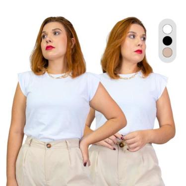 Imagem de Blusa Feminina Básica Social Muscle Tee com Ombreira Barata - Femínian