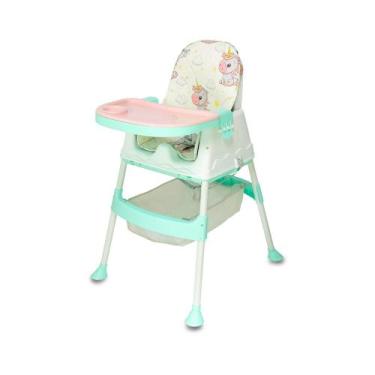 Imagem de Cadeira de Refeição Unicórnio Infantil Alta Portátil Bebe Multifuncion