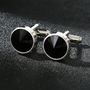 Imagem de Abotoaduras masculinas, acessórios masculinos, combinação perfeita com camisas, adequado para casamentos, festas, aniversários e outras ocasiões, One size, Metal, Sem Pedra Preciosa