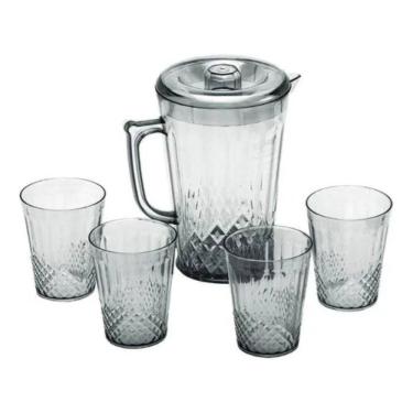 Imagem de Conjunto Jarra Com 4 Copos Acrílico