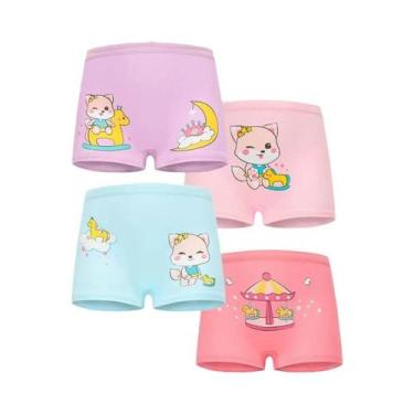 Imagem de Calcinhas De Algodão Para Meninas Com Estampa De Unicórnio, Pacote Com