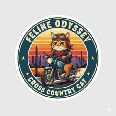 Imagem de Adesivo Decorativo para Carro e Moto, Modelo Gatinho (Adesivo88)