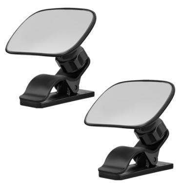 Imagem de UHANBUT Espelho de carro para bebê, espelho convexo de visão traseira de carro grande angular ajustável de 360°, universal virado para bebês retrovisores de assento traseiro HD com clipe na viseira