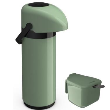 Imagem de Kit Garrafa Térmica 1 Litro Sistema Pressão Verona Açucareiro 350 ML G