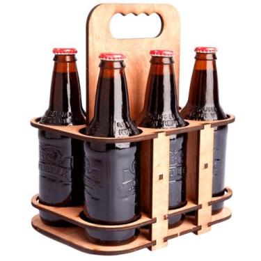 Imagem de Porta Garrafa MDF 6 Lugares Suporte Cerveja - LENOBRE