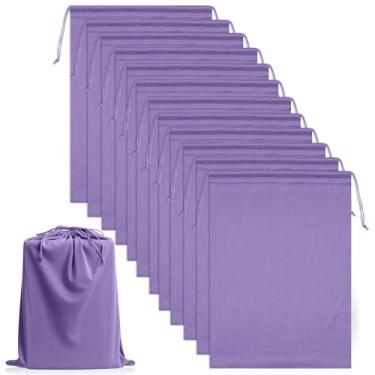 Imagem de Weewooday 12 bolsas de brinquedo de cetim para adultos com cordão de seda, armazenamento de brinquedos para adultos, bolsa dobrável multiuso, organizador de presente leve para mulheres e homens (lilás