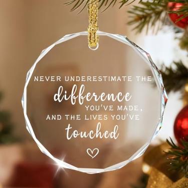 Imagem de Nunca subestime a diferença que você fez e as vidas que você tocou - presente de agradecimento, presentes de aposentadoria, presentes de agradecimento, presente de funcionário, ornamento de Natal de