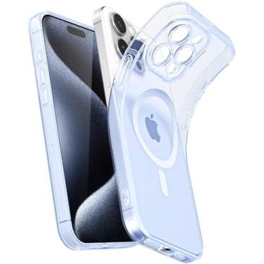 Imagem de Svanove Capa magnética transparente para iPhone 15 Pro, compatível com Magsafe Slim Thin Transparente Mag Safe Case para mulheres e meninas, capa feminina de borracha de silicone macia com capa de