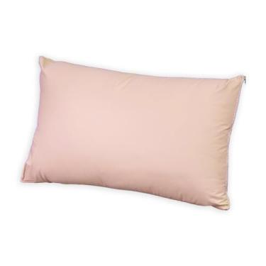 Imagem de Capa Protetora de Travesseiro Impermeável, PVC, 70x50cm, com Zíper, Toque Acetinado, Atóxica (Nude)